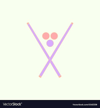 In flat style billiard balls vector image