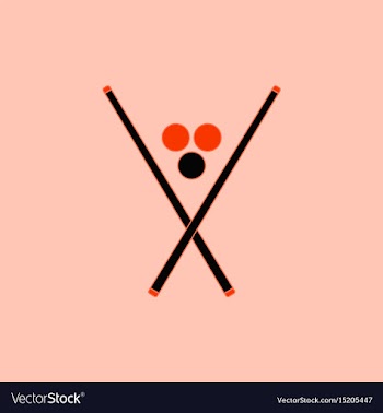 In flat style billiard balls vector image