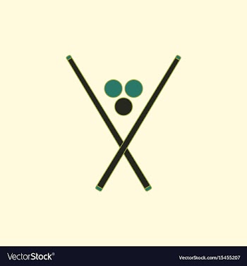 In flat style billiard balls vector image