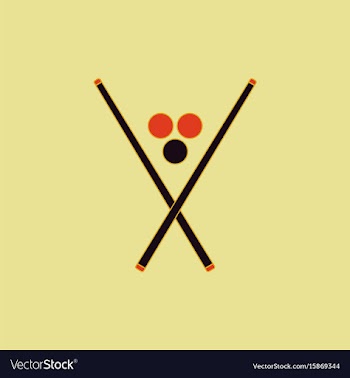 In flat style billiard balls vector image