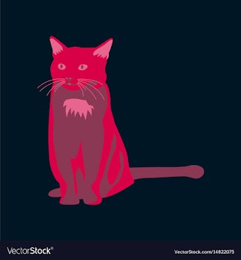 In flat style cat vector image