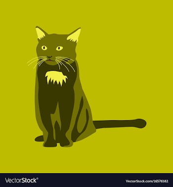 In flat style cat vector image