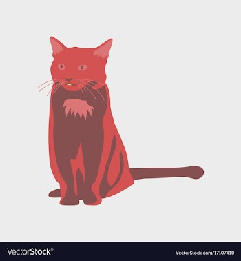 In flat style cat vector image