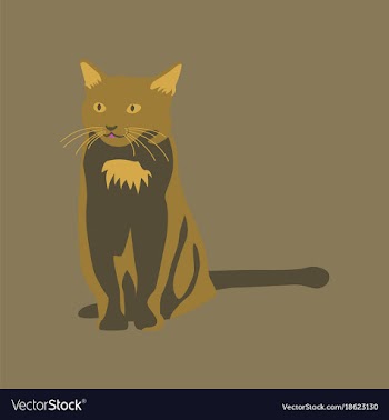 In flat style cat vector image