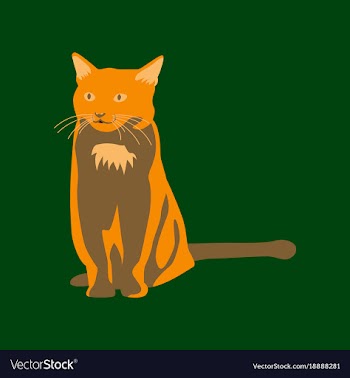 In flat style cat vector image