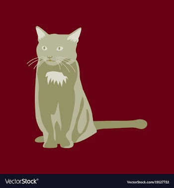 In flat style cat vector image