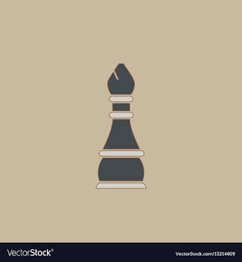 In flat style chess bishop vector image