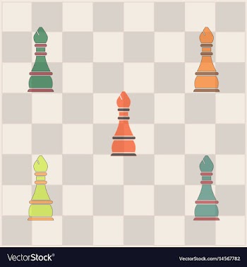 In flat style chess bishop vector image