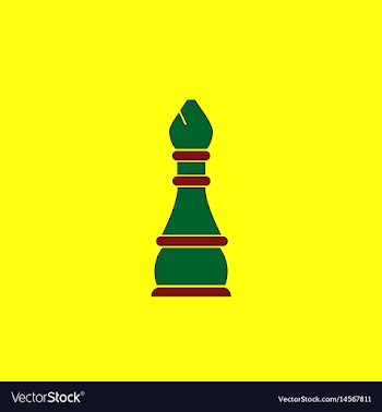 In flat style chess bishop vector image