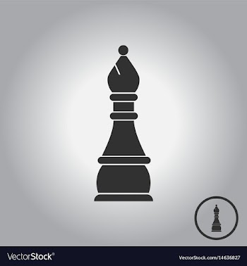 In flat style chess bishop vector image