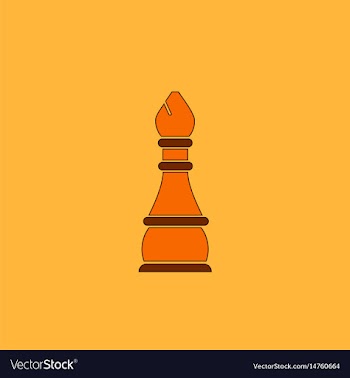 In flat style chess bishop vector image