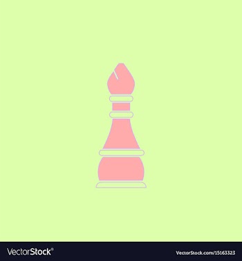 In flat style chess bishop vector image