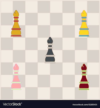 In flat style chess bishop vector image