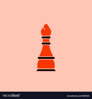 In flat style chess bishop vector image