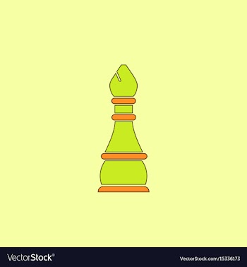 In flat style chess bishop vector image