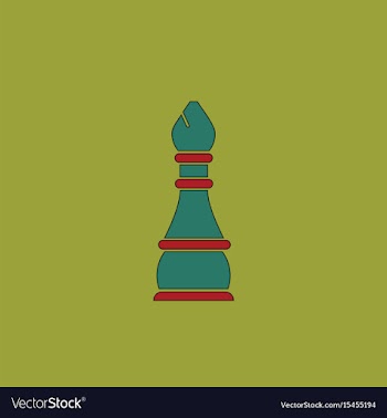 In flat style chess bishop vector image