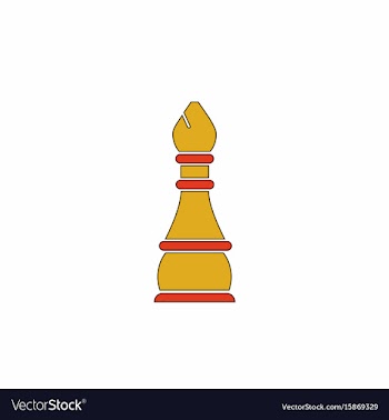 In flat style chess bishop vector image