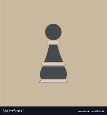 In flat style chess pawn vector image