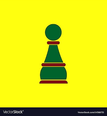 In flat style chess pawn vector image
