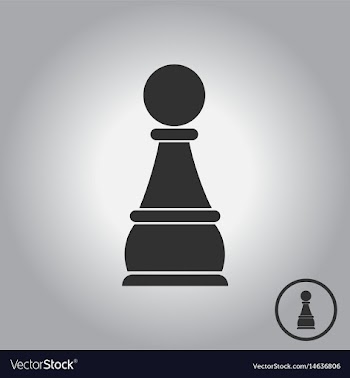 In flat style chess pawn vector image