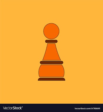 In flat style chess pawn vector image