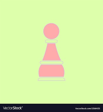 In flat style chess pawn vector image