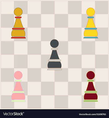 In flat style chess pawn vector image