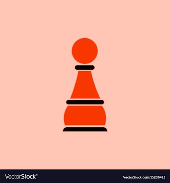 In flat style chess pawn vector image