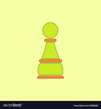 In flat style chess pawn vector image