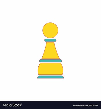 In flat style chess pawn vector image