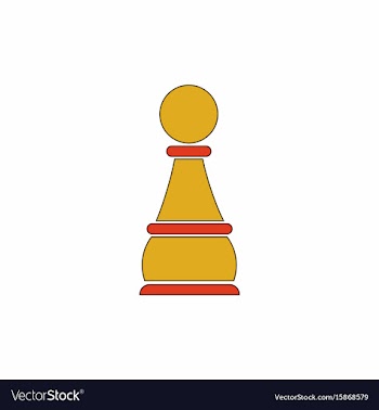 In flat style chess pawn vector image