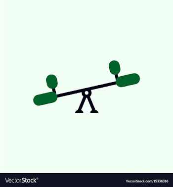 In flat style childs seesaw vector image