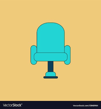 In flat style cineama chair vector image