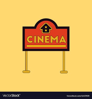 In flat style cinema sign vector image