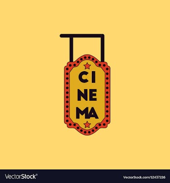 In flat style cinema sign vector image