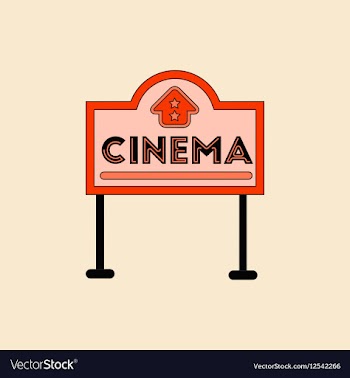 In flat style cinema sign vector image