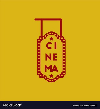 In flat style cinema sign vector image