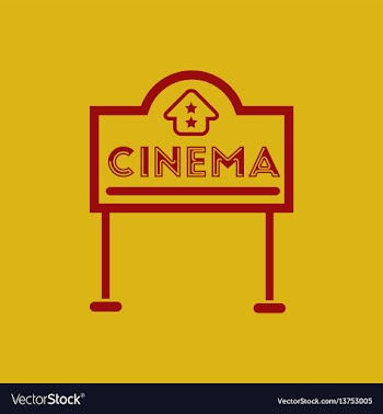 In flat style cinema sign vector image