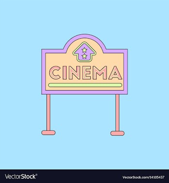 In flat style cinema sign vector image