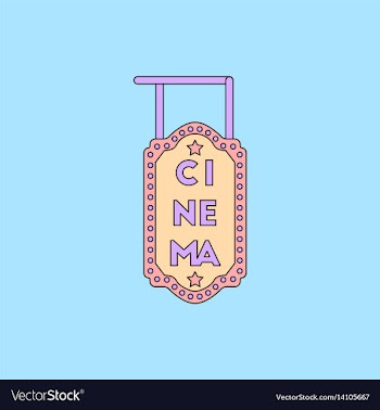 In flat style cinema sign vector image