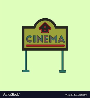 In flat style cinema sign vector image