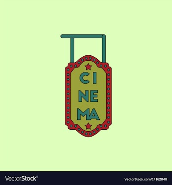 In flat style cinema sign vector image