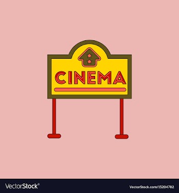 In flat style cinema sign vector image