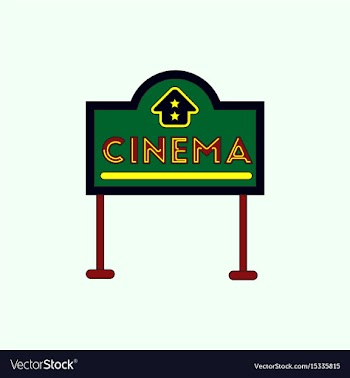 In flat style cinema sign vector image