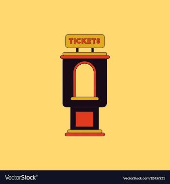 In flat style cinema ticket vector image