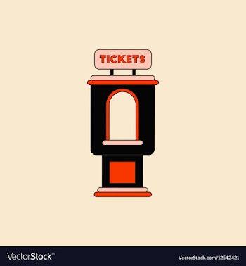 In flat style cinema ticket vector image