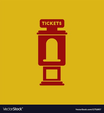 In flat style cinema ticket vector image