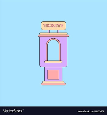 In flat style cinema ticket vector image