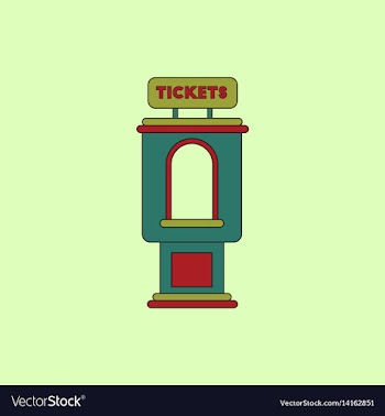 In flat style cinema ticket vector image