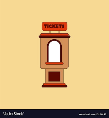 In flat style cinema ticket vector image